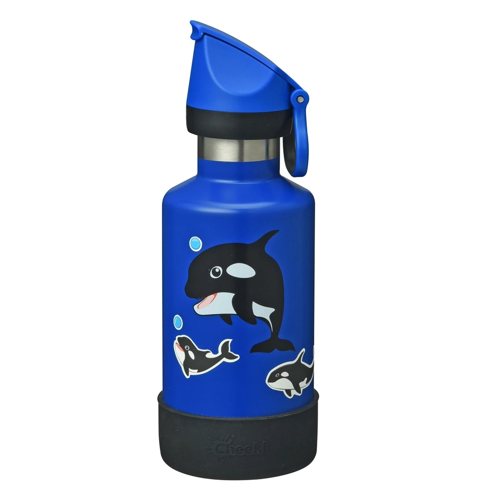 Cheeki Insulated Kids Bottle 400ml - Oska the Orca-3