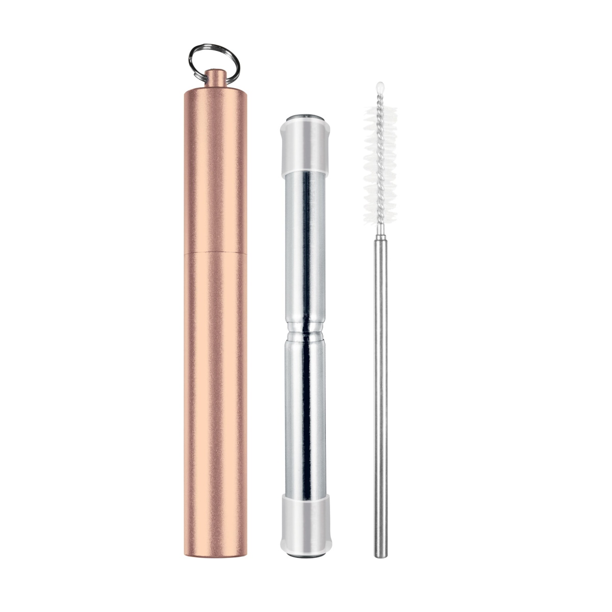 Avanti Telescopic Travel Straw Rose Gold-2