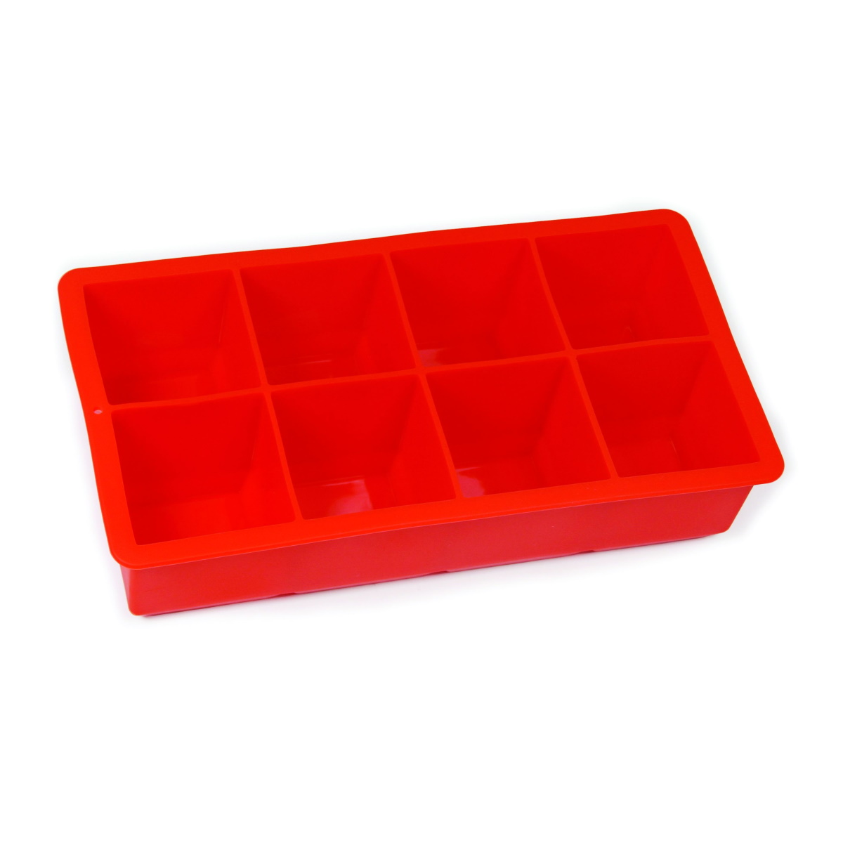 Silicone 8 Cup Ice Cube Tray in Hang Sell Sleeve - Red