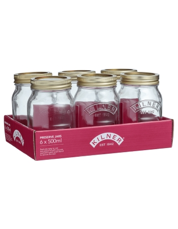 Kilner Genuine Preserve Jar 500ml Set of 6 