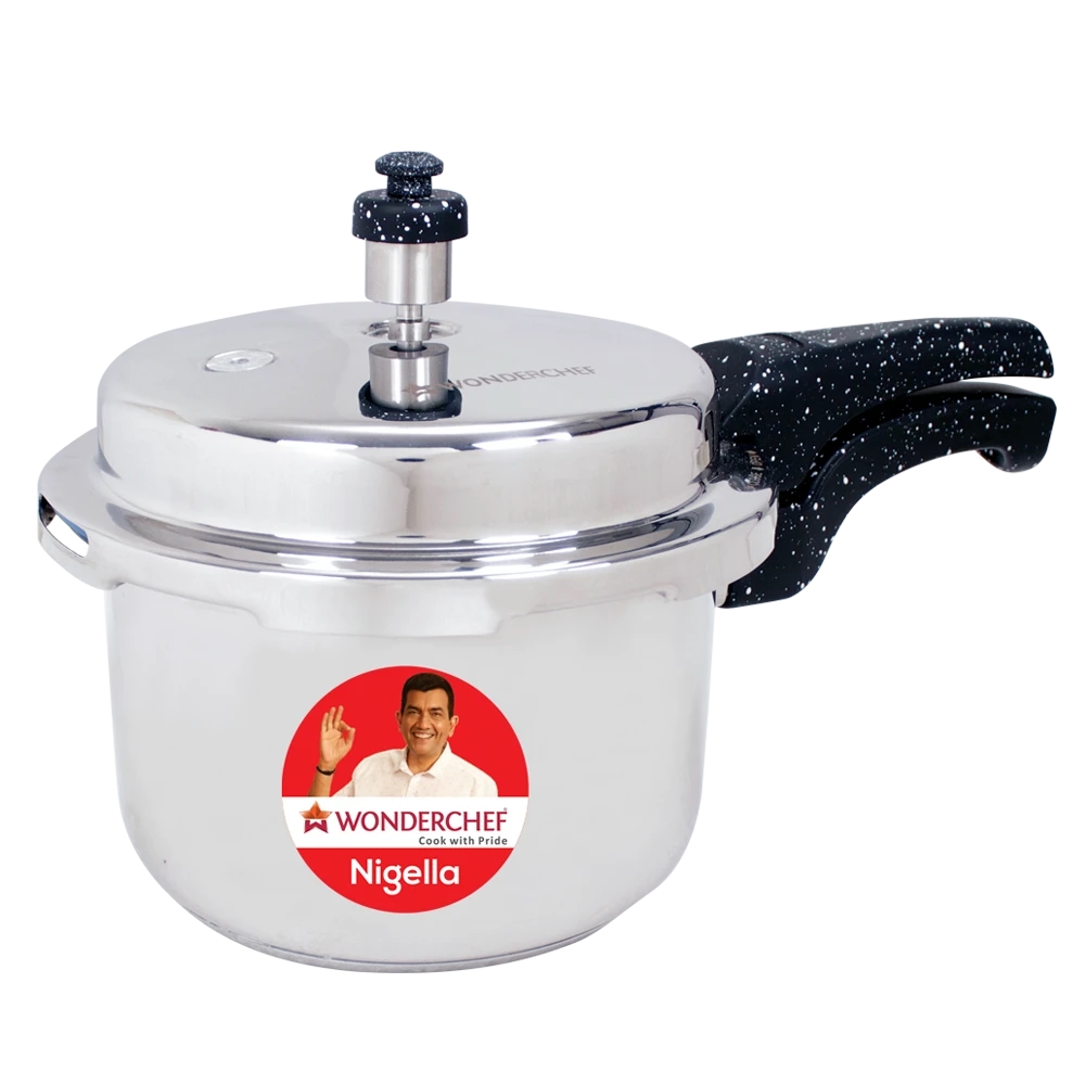 Wonderchef Nigella Pressure Cooker Outer Lid - Stainless Steel Blue 3L-1