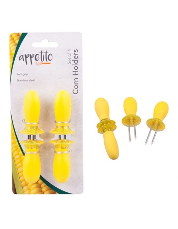 Avanti Soft Grip Corn Holders Set 4 - Yellow