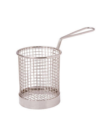 Appetito  Stainless Steel Round Mini Chip Serving Basket 9 Diax10CM