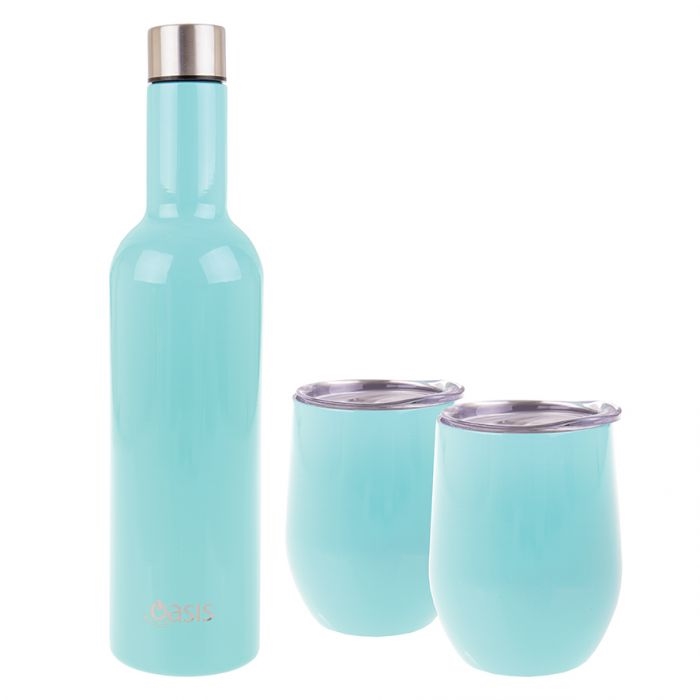 Oasis - Stainless Steel Double Wall Insulated Wine Gift Set Spearmint-2