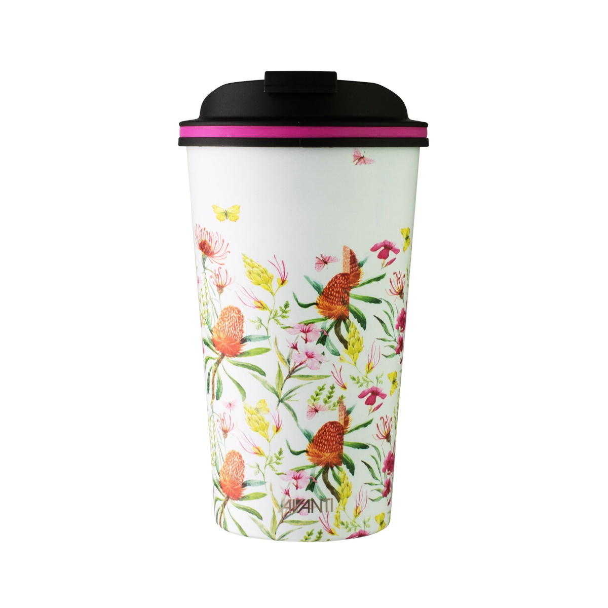 Avanti Go Cup 410ml Australian Natives White-1