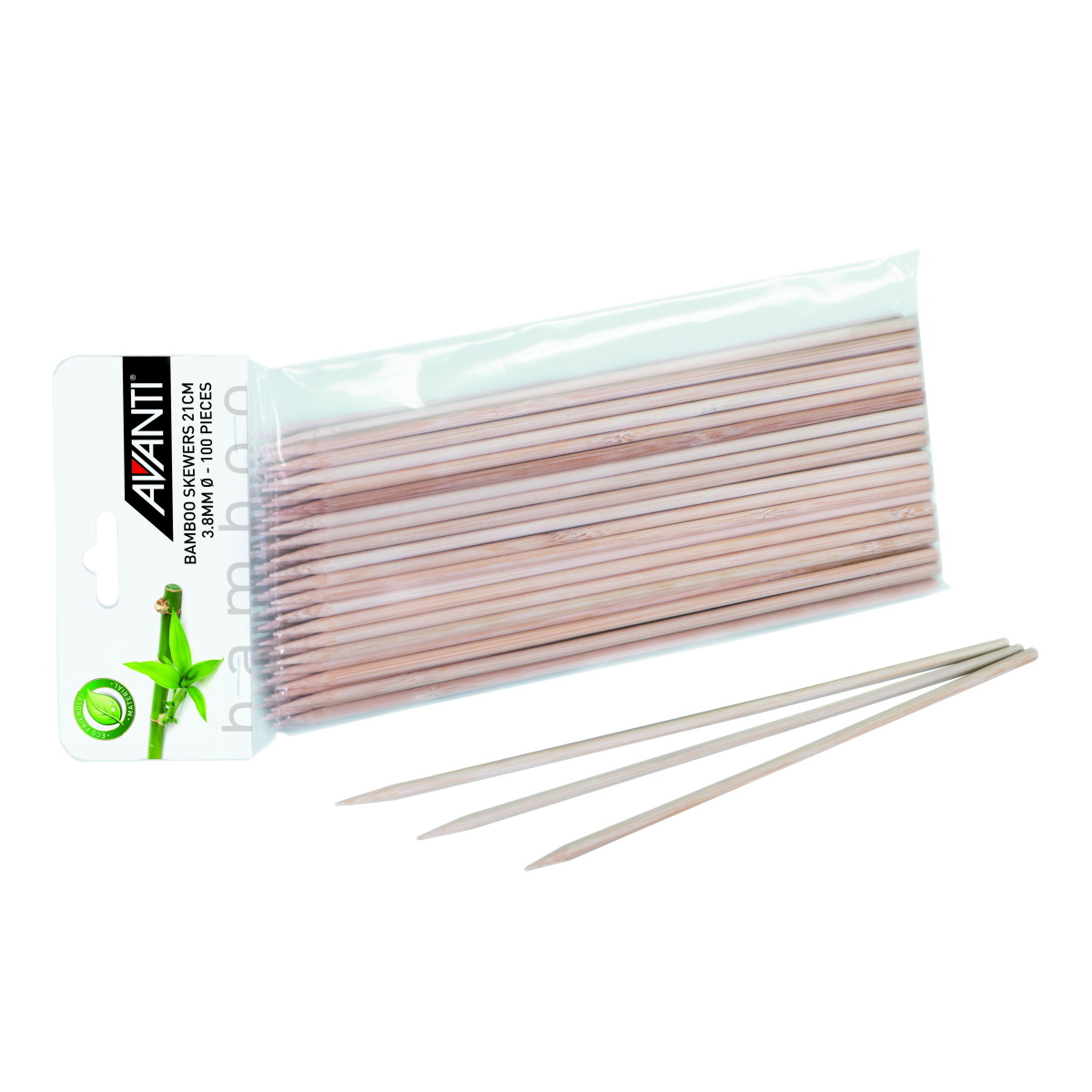 Avanti Bamboo Skewers 21cm Set 100pce