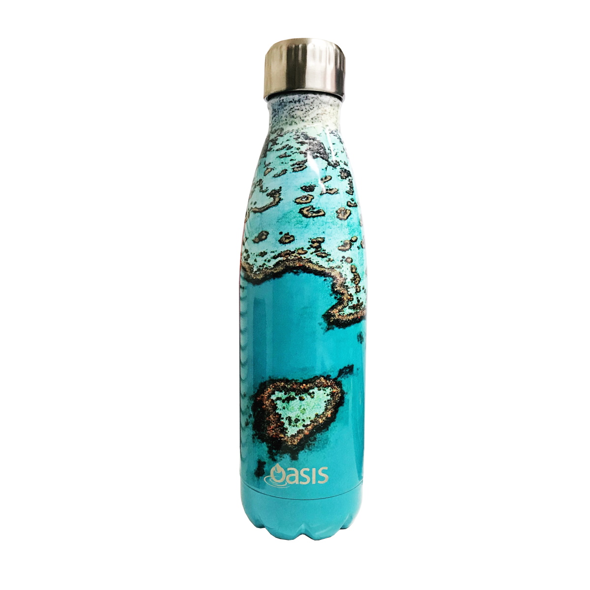 Oasis Stainless Steel Double Wall Insulated Drink Bottle 500ml -Heart Reef