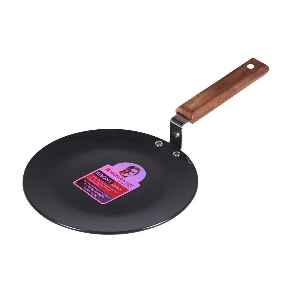 Wonderchef Ebony Hard-Anodised Aluminium Frying Pan, 24cm,1.75L, 3.25mm, Black--1