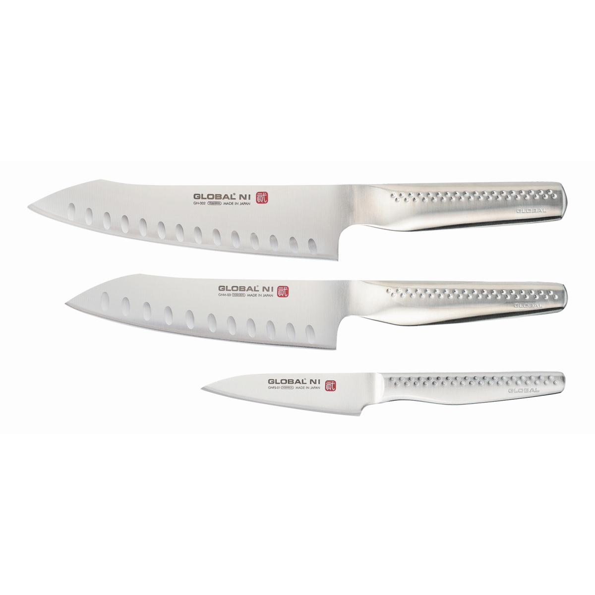 Global Ni 3pc Knife Set Paring + Vegetable + Cooks 3 Piece-1