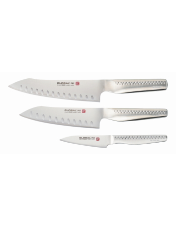 Global Ni 3pc Knife Set Paring + Vegetable + Cooks 3 Piece