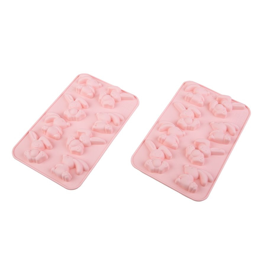 Daily Bake Silicone Easter Bunny 8 Cup Chocolate Mould Set 2-4