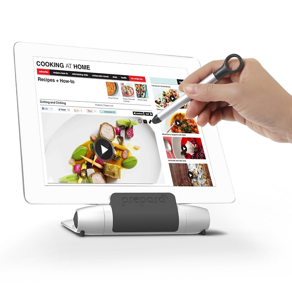 Prepara iPrep Tablet Stand and Stylus White-4