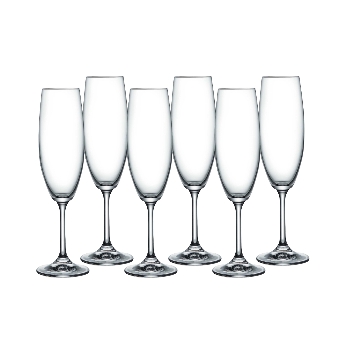 Bohemia Lara Flutes Set Of 6 - 220ml-1