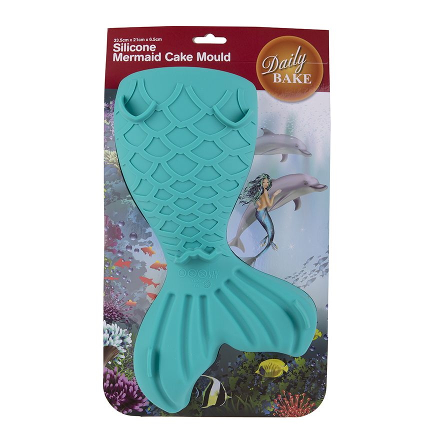 D.line Daily Bake Silicone Mermaid Tail Cake Mould Turquoise-3