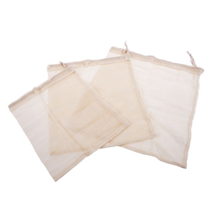 Appetito Cotton Net Produce Bags Set 3 Asst. Sizes