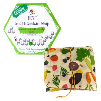 Buzzee Organic Beeswax Sandwich Wrap Harvest