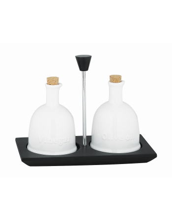 Avanti Stockholm Ceramic Oil and Vinegar Set with Stand