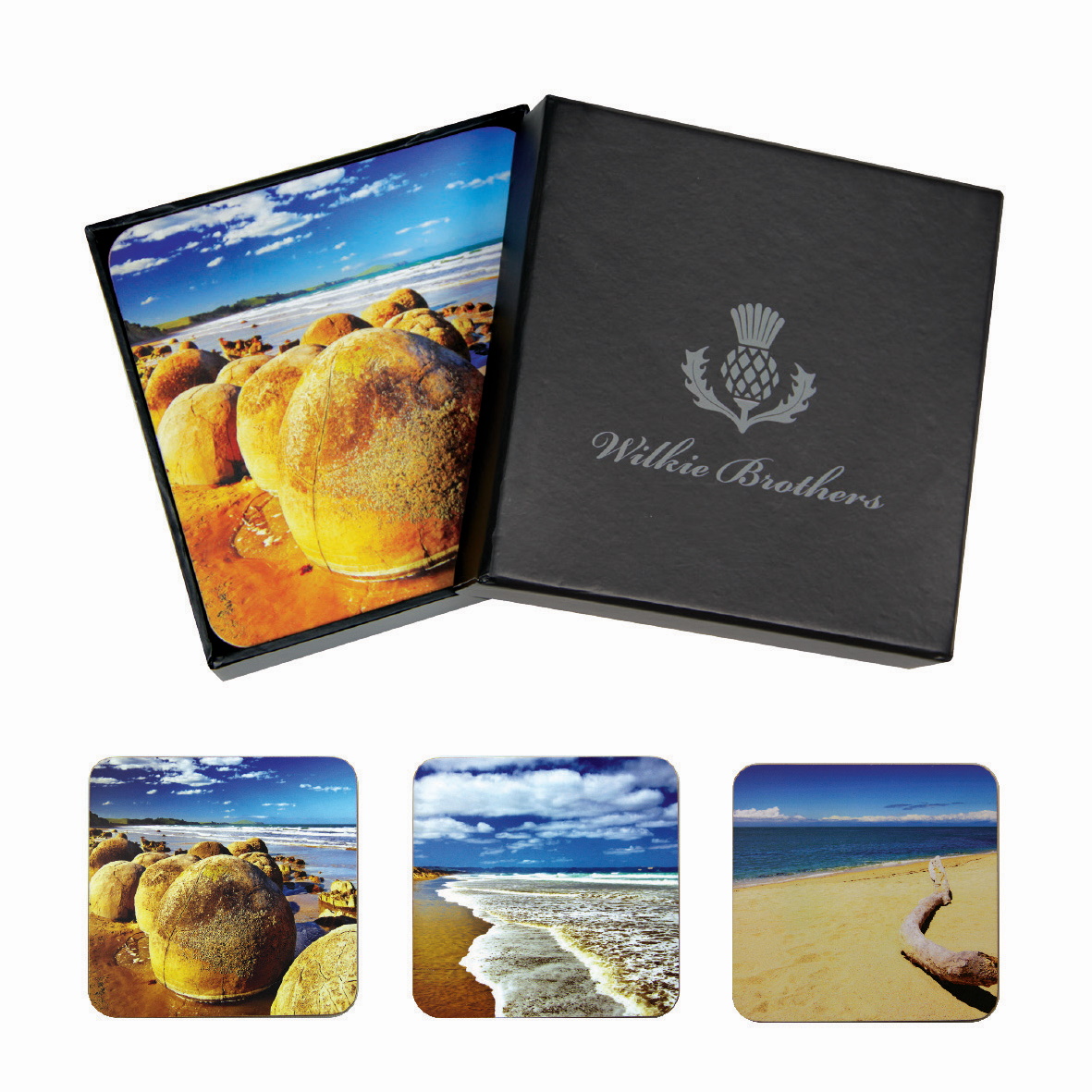 Wilkie Set Of 6 Coasters - Beach-2