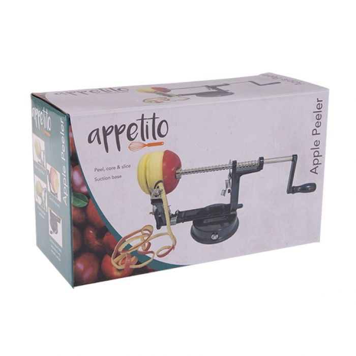 Appetito Apple Peeler/Corer W/Suction Base Black-3