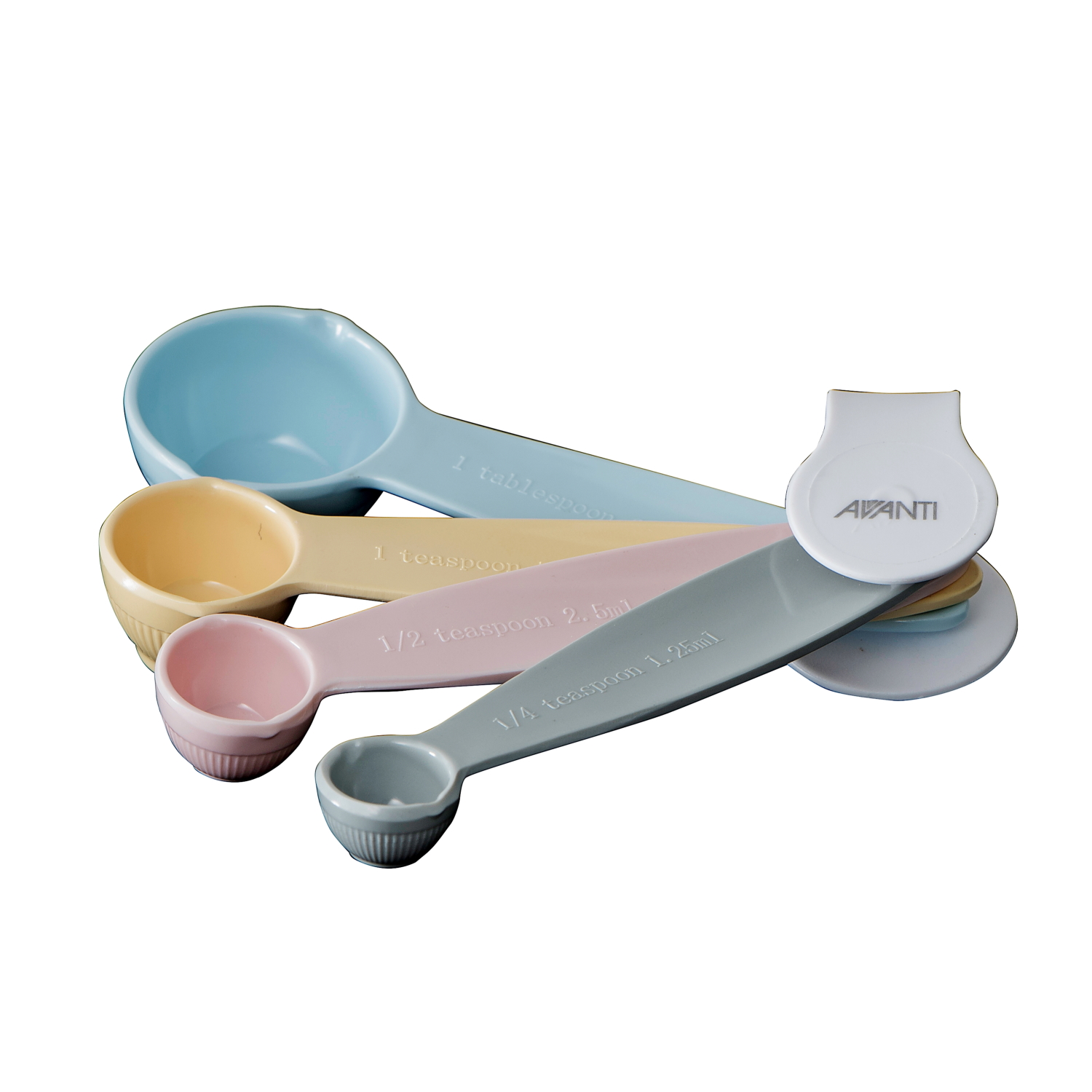 AVANTI RIBBED MEASURING SPOONS - PASTEL