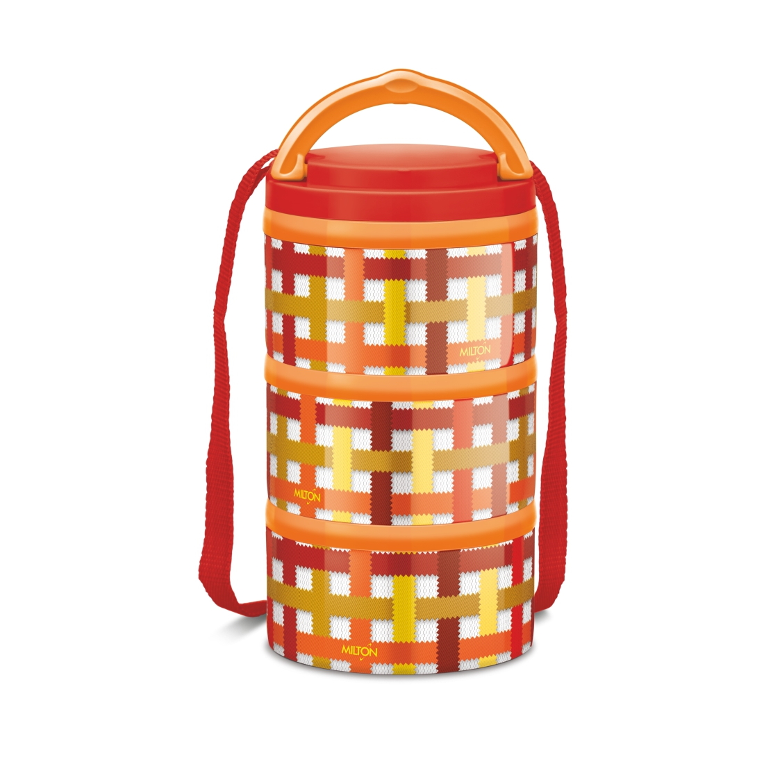 Milton 3 Tier Microwow Tiffin Orange-4