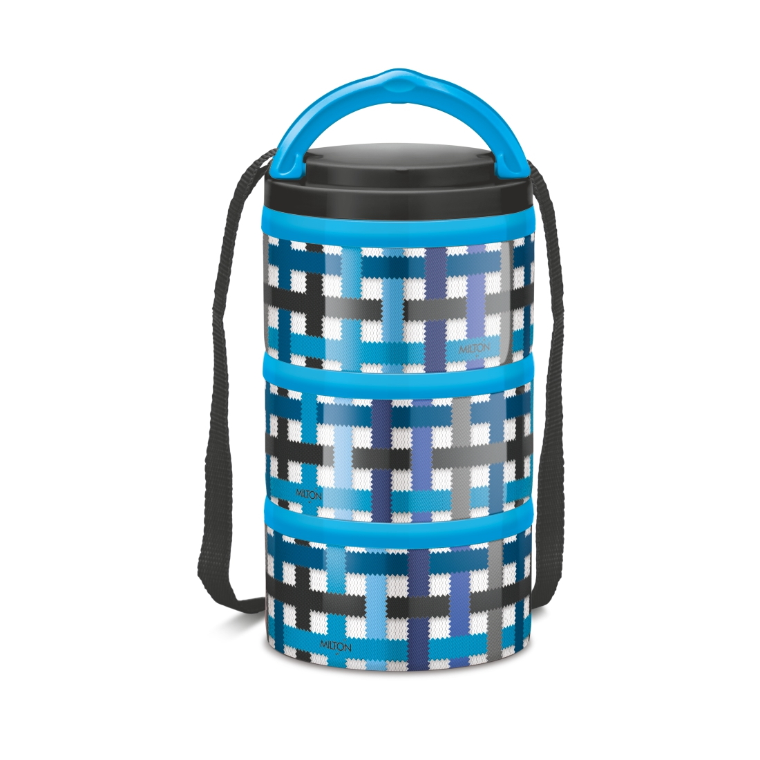 Milton 3 Tier Microwow Tiffin Blue-3