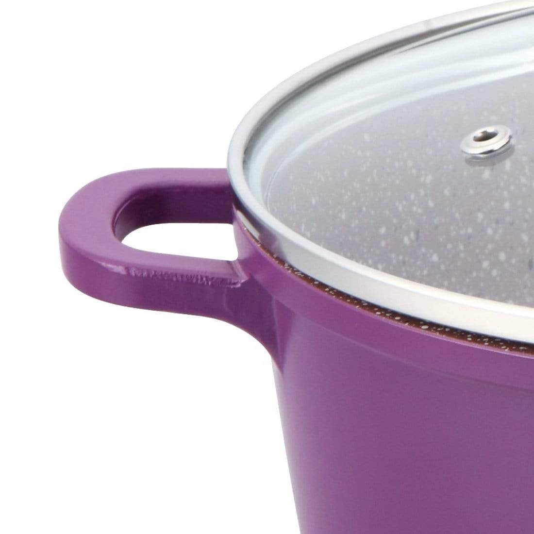 Wonderchef Granite Range Die-Cast Casserole Set – 6 Pc - Purple-2