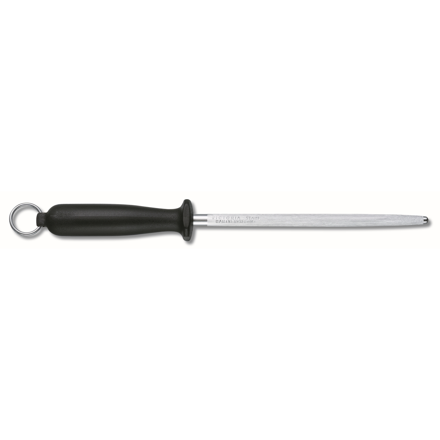 Victorinox Domestic Sharpening Steel, 20cm, Round, Middle Fine Cut,Black-1
