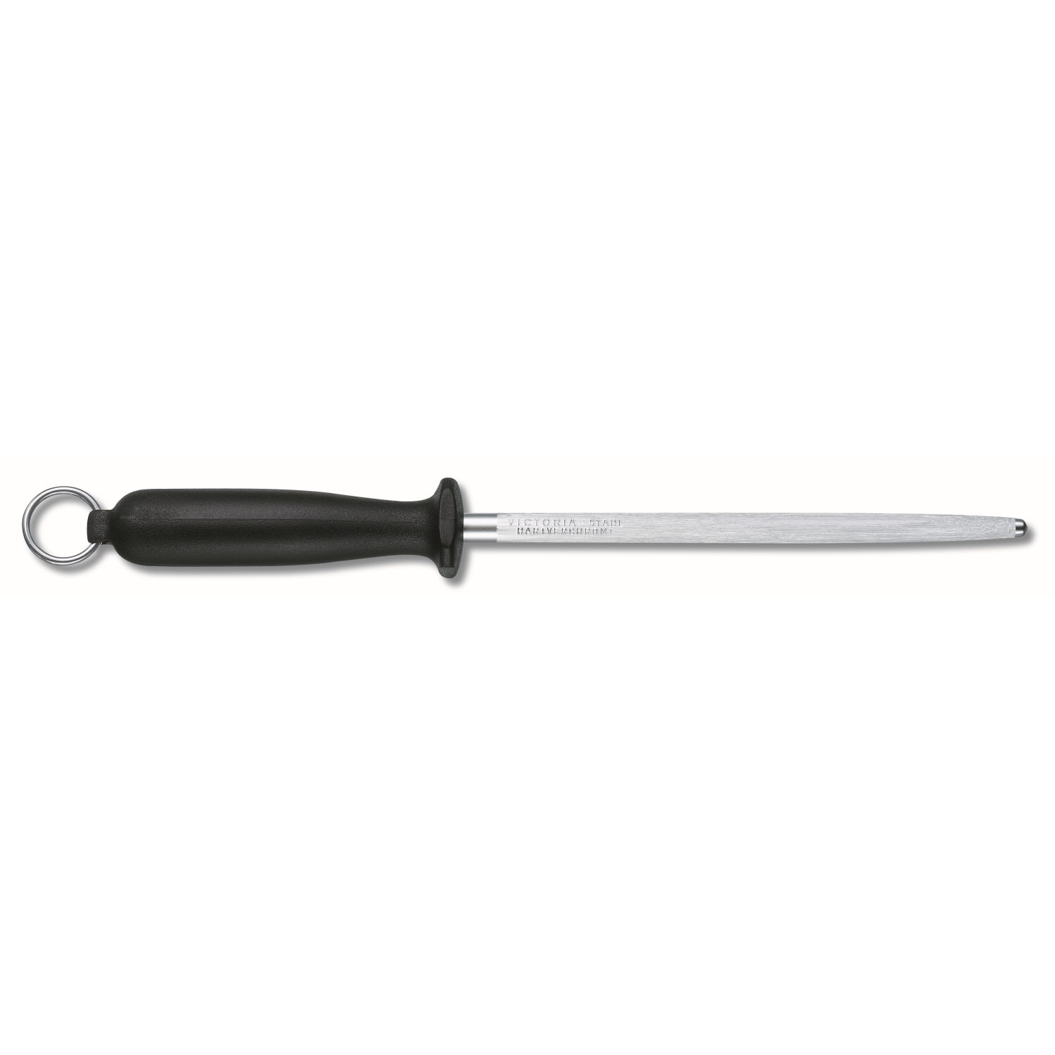 Victorinox Domestic Sharpening Steel, 20cm, Round, Middle Fine Cut,Black