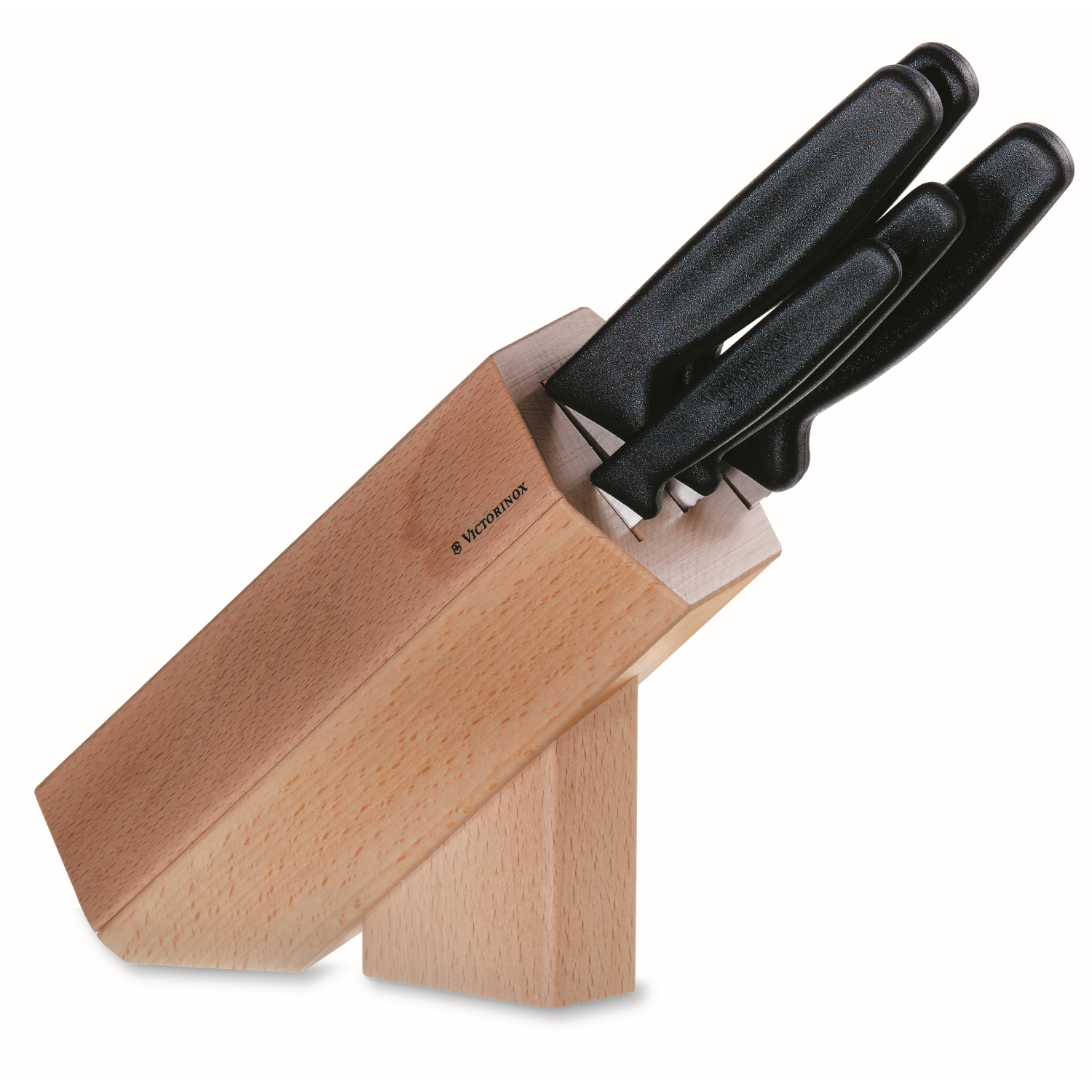 Victorinox Cutlery Block 5 pc Hexagonal-Beechwood -1