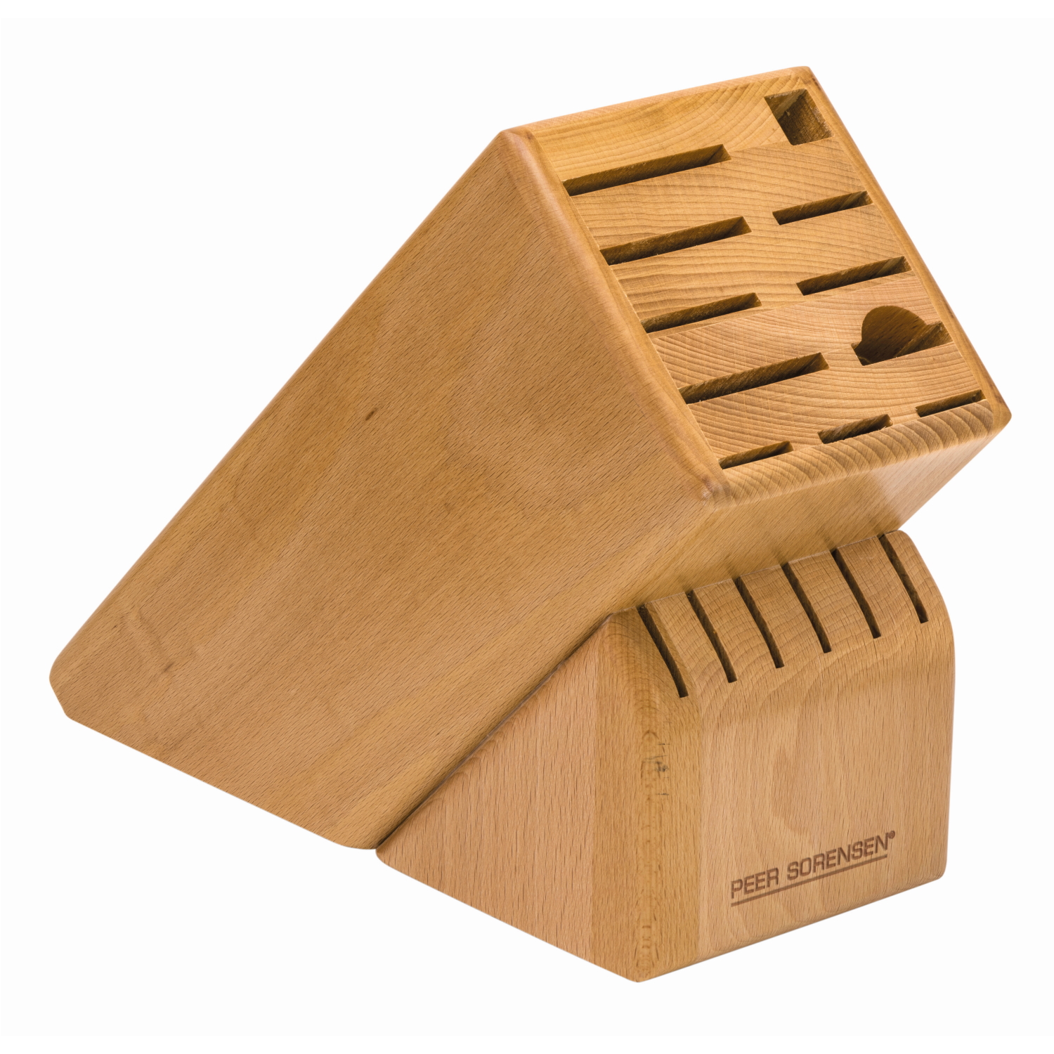 Peer Sorensen 17 Slot Knife Block(Empty)Beech Wood-1