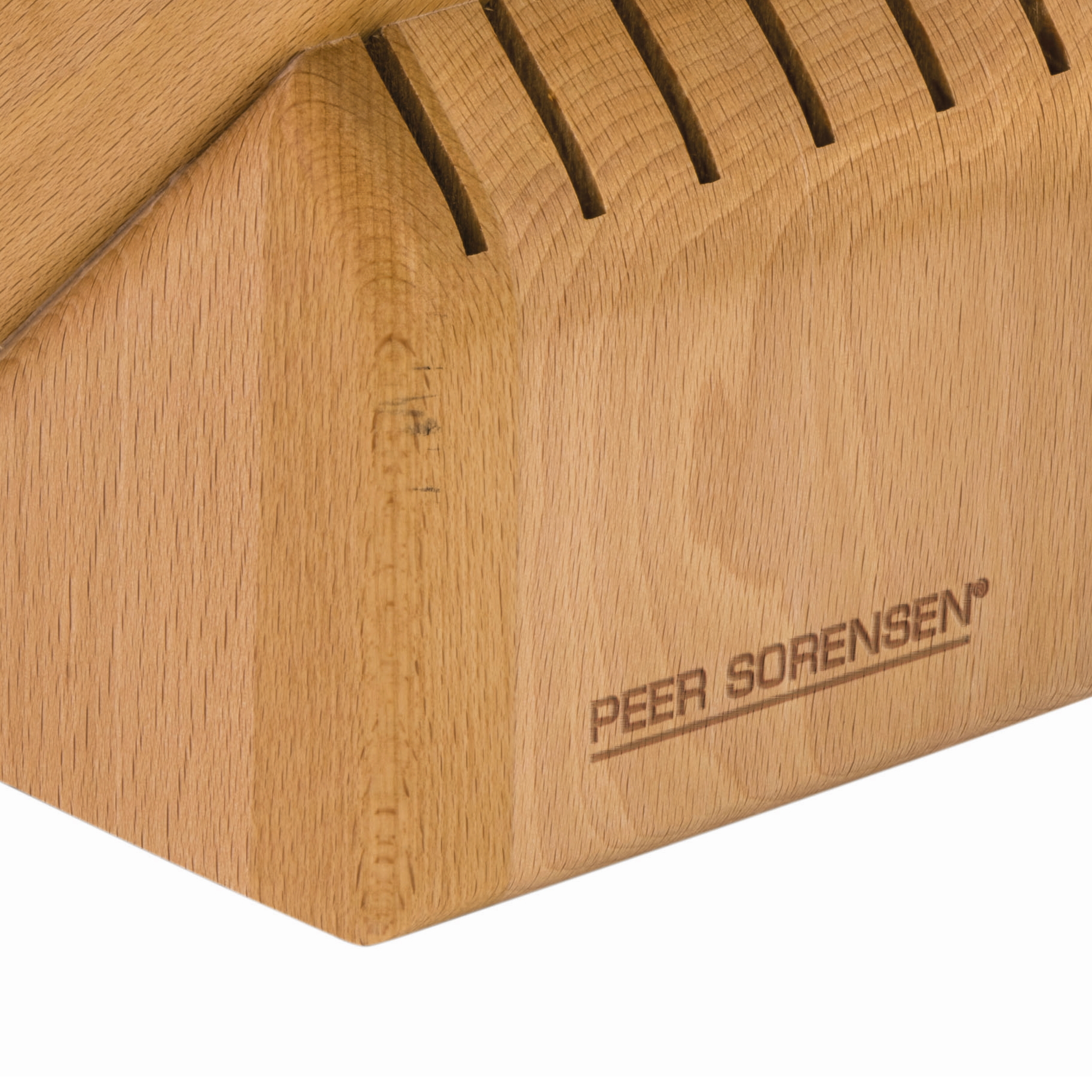 Peer Sorensen 17 Slot Knife Block(Empty)Beech Wood