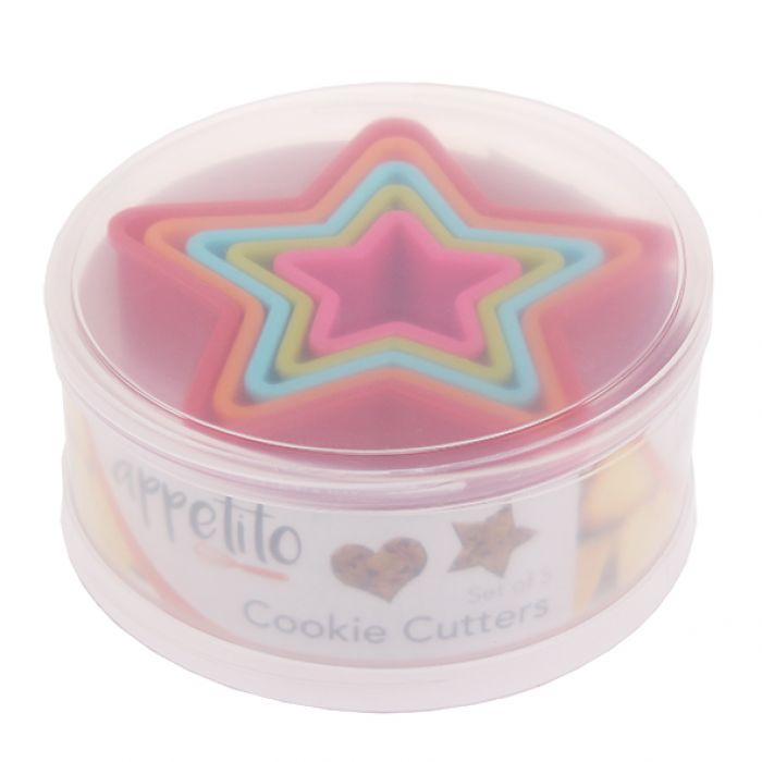 Appetito Star Cookie Cutter Set 5 (Multi Colours)-3