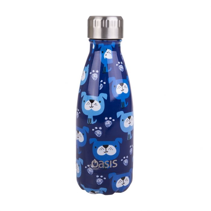 Oasis Stainless Steel Double Wall Insulated Drink Bottle 350ml - Blue Heeler -4
