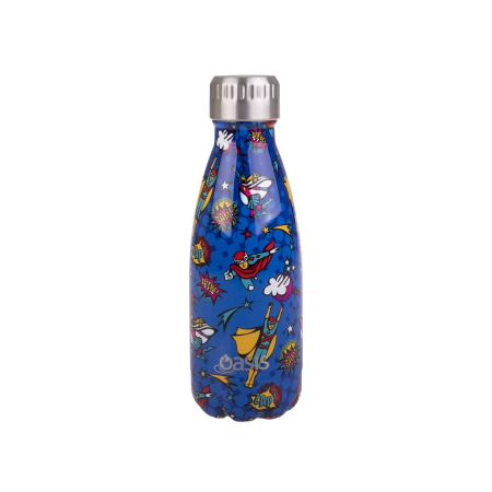 Oasis Ss Double Wall Insulated Drink Bottle 350ml - Super Heroes