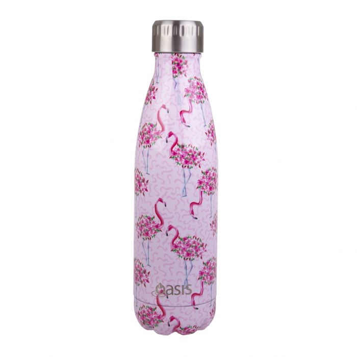 Oasis S/S Double Wall Insulated Drink Bottle 500ML - Flamingos-3