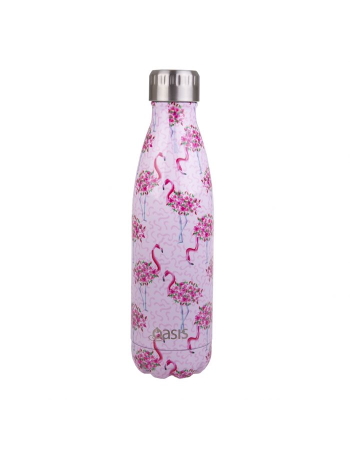 Oasis S/S Double Wall Insulated Drink Bottle 500ML - Flamingos