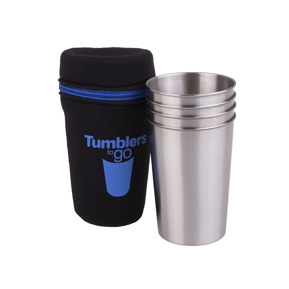 Go Stainless Steel Tumblers To Go 350ml Set 4 W Case
