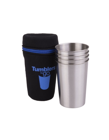 Go Stainless Steel Tumblers To Go 350ml Set 4 W Case