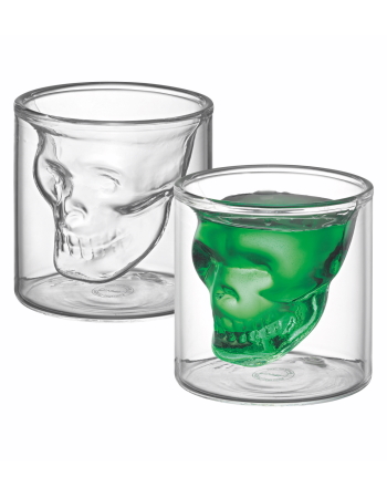 Avanti Skull Twin Wall Glasses 80Ml - Set Of 2