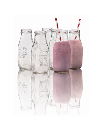 Avanti Glass Milk Bottle 325ml 6pc Set