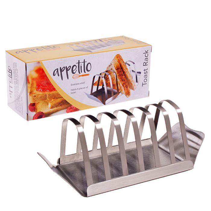 Appetito Stainless Steel Toast Rack W Tray-1