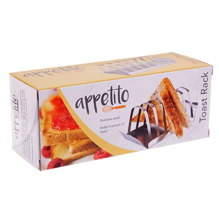 Appetito Stainless Steel Toast Rack W Tray-3