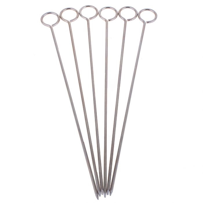 Appetito Chrome Skewers 25cm Set 6-2
