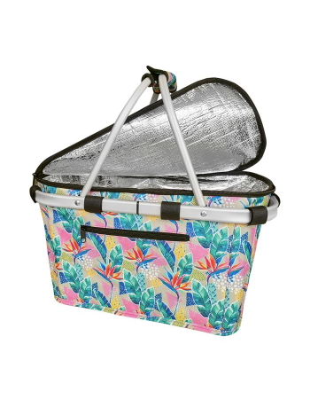Sachi Insulated Carry Basket W Lid - Botanical