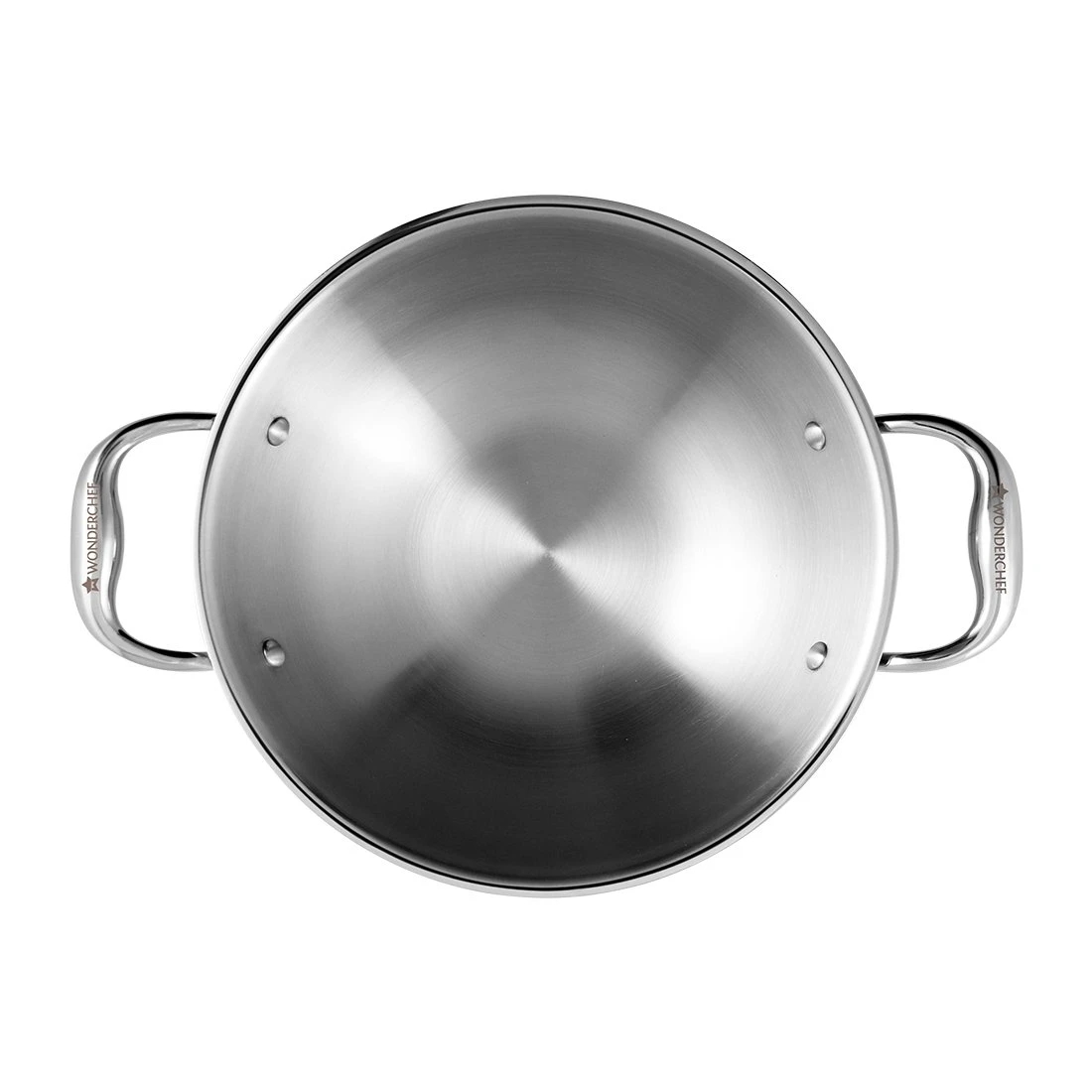Wonderchef Nigella Stainless Steel Triply Kadhai With Lid 24 Cm 3L-4