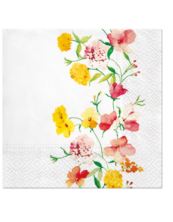 Paw Lunch Napkins 33cm DELICATE FLOWERS