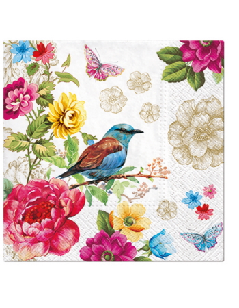 Paw Lunch Napkins 33cm BIRD OF PARADISE