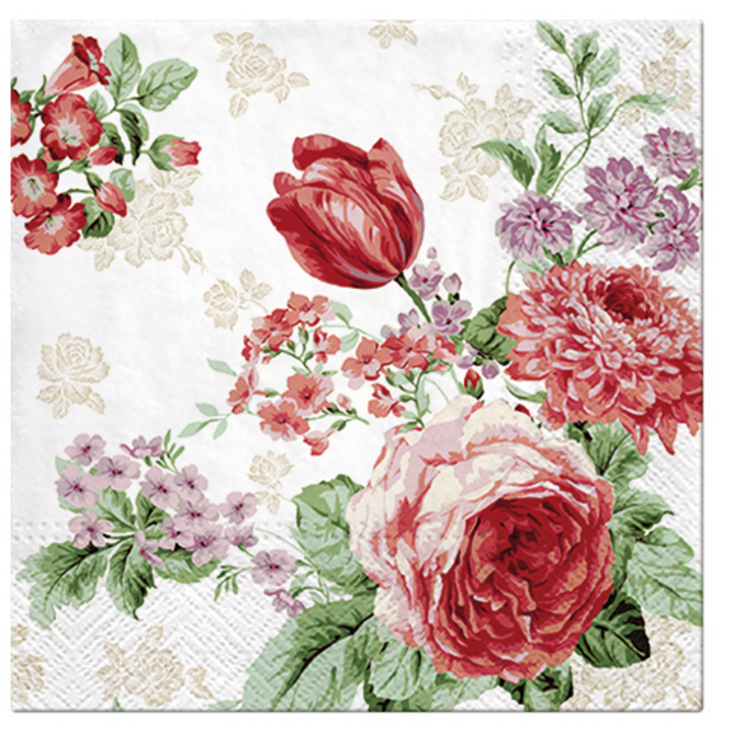 Paw Lunch Napkins 33cm MYSTERIOUS ROSES