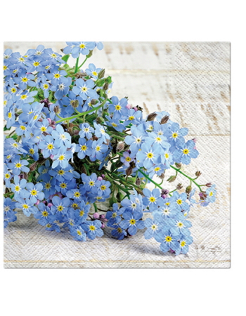 Paw Lunch Napkins 33cm FORGET ME NOT - Pack of 20